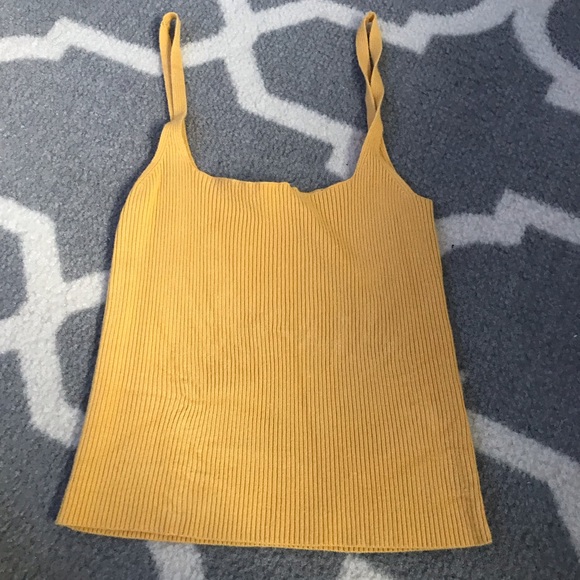 brandy melville yellow tank top